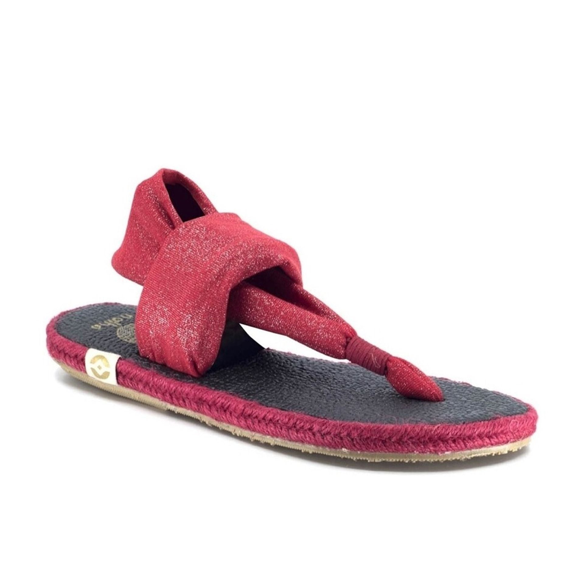 Sandales Nalho Tongs Femme Printemps Été Empeigne Tissu Doublure Synthétique Semelle Caoutchouc Pointe Arrondie