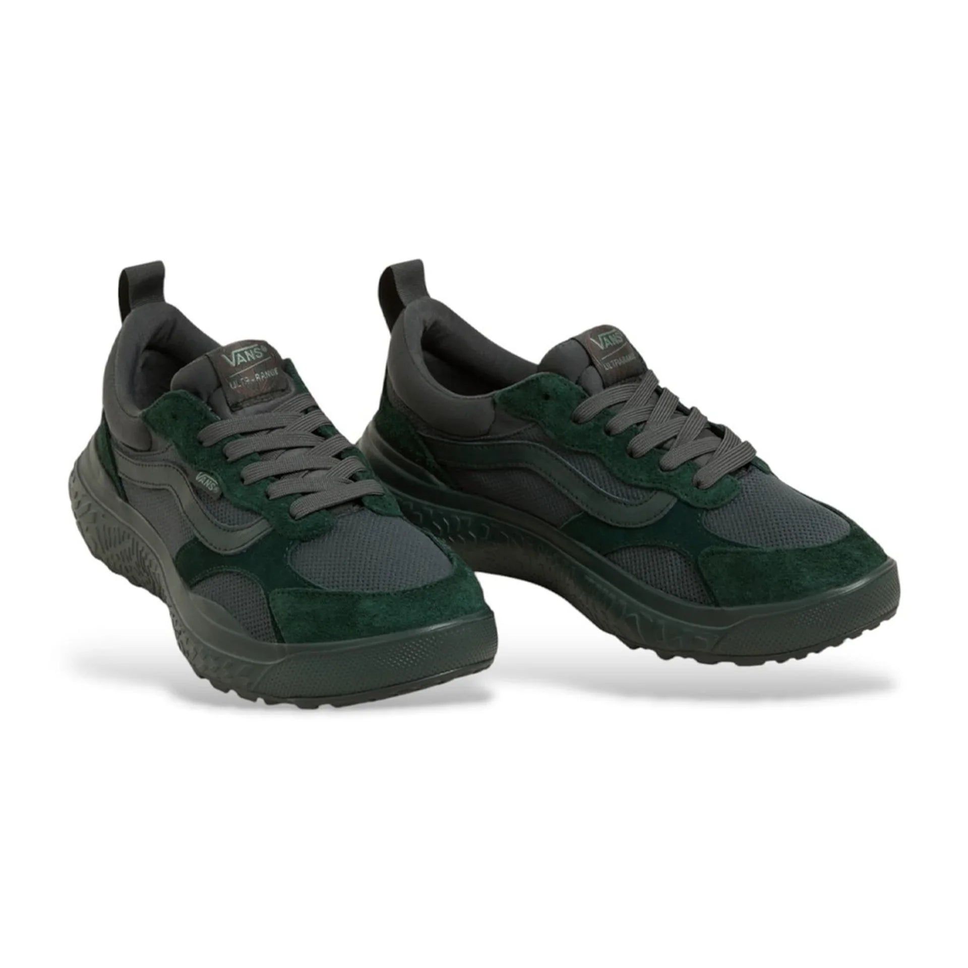 Baskets Vans en Cuir pour Homme avec Semelle en Caoutchouc et Pointe Arrondie