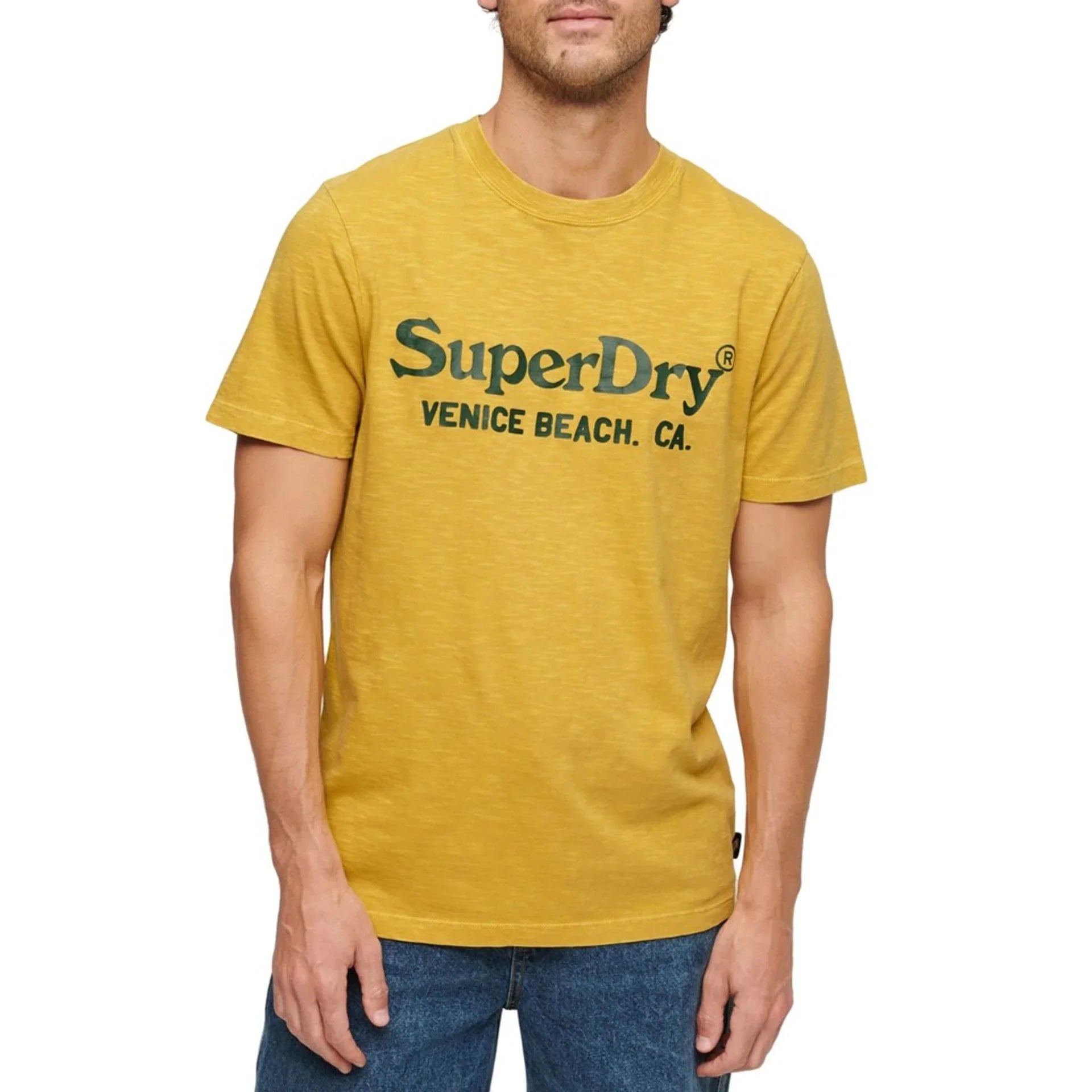 T-shirt Superdry Homme 100% Coton Manches Courtes Col Rond Printemps Été