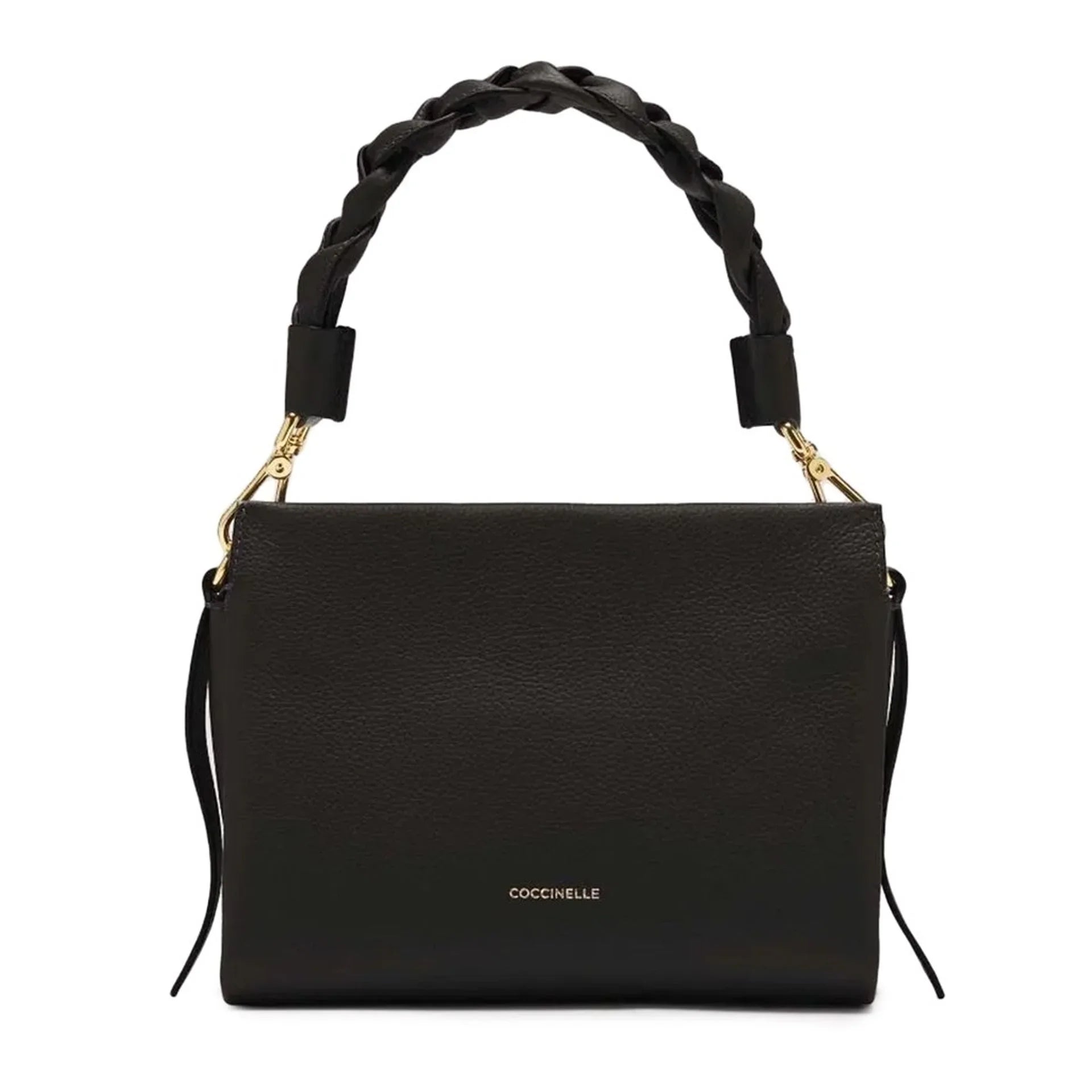 Coccinelle Sac À Main Femme En Cuir Avec Fermeture Éclair Bandoulière Amovible Réglable Logo Visible