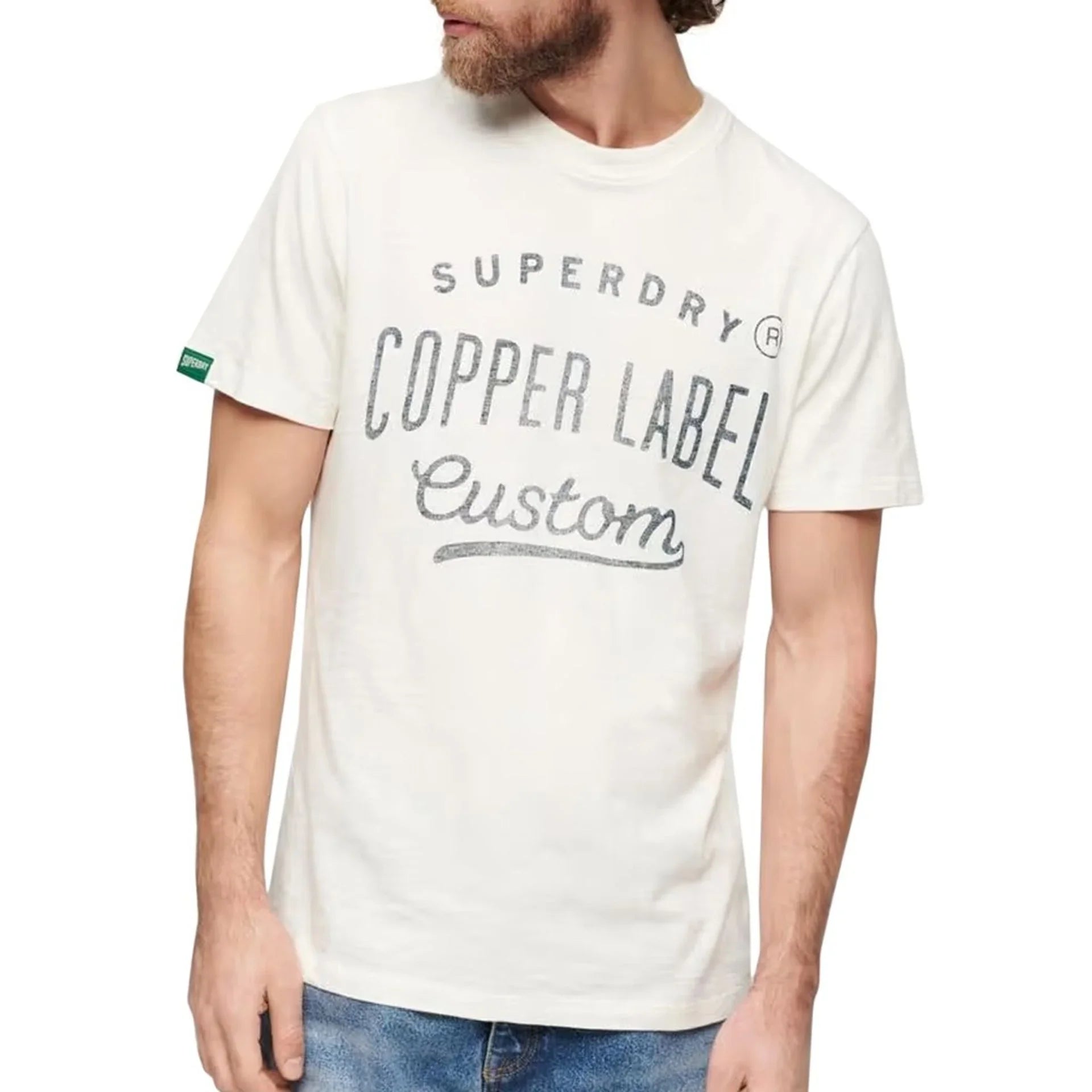 T-shirts Superdry Pour Homme Coton 100 Pourcent Manches Courtes Col Rond Printemps Été