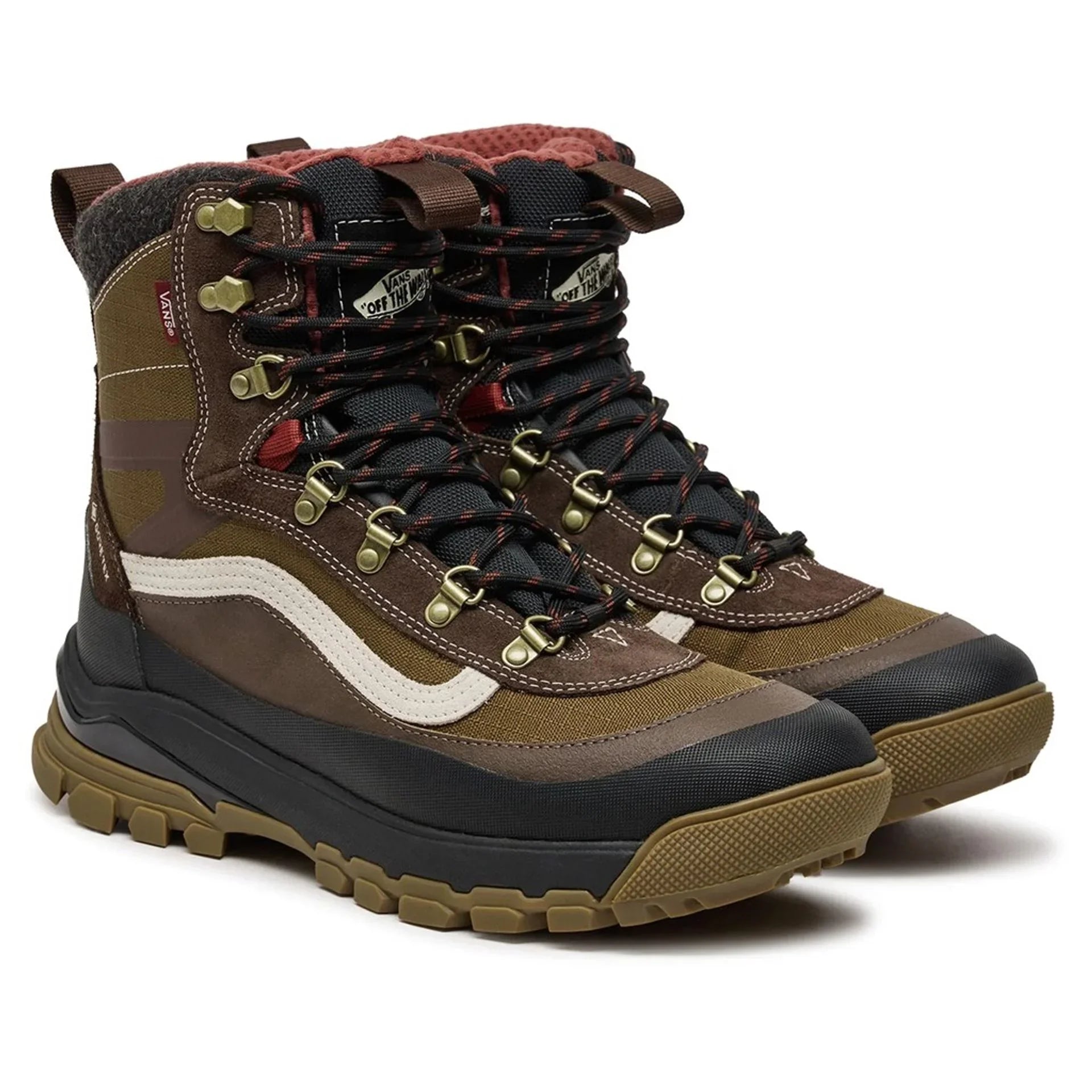 Bottines Vans Homme En Cuir Avec Semelle En Caoutchouc Et Œillets Métalliques